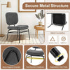 Modern Side Chair Bedroom Reading Accent Chair Adjustable Foot Pads-Grey