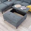Extra Lift Up Square Storage Ottoman,Upholstered Coffee Table Storage Ottoman