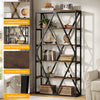 Tribesigns 71-inch Tall Bookshelf, 6 Tier Industrial Large Bookcase, Brown