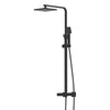 Bathroom Mixer Shower Thermostatic Dual Head Square Handset Matte Black