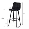 2 Pcs Breakfast Bar Stools High Counter Chair Kitchen Pub Restaurant Barstool
