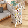 2-6Tier Kitchen Storage Trolley Rolling Cart w/ Rotating Baskets,Lockable Wheels
