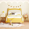Cute End Tables Set of 2 with Rainbow & Cloud Patterns-Natural