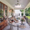 Invisible Ceiling Fan Light w/Remote Control Chandelier Light Retractable Blades