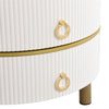 Round Nesting Nest Coffee Table Set with Storage 2 Drawer White Side End Tables