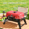 Folding Charcoal Barbecue Grill, BBQ for Camping, Red