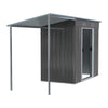 6.4x4ft Outdoor Garden Storage Shed Tool Box for Backyard Patio Extended Awning