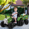 12V Kids Ride On Tractor W/ Trailer Electric 3-Gear-Shift Ground Loader Toy Car