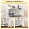 Indoor Wooden Kitten House End Side Table-White