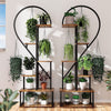 Extra Large Metal Plant Stand Creative Half Heart Shape Ladder Plant Shelf Hooks