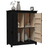 BaraSh Sideboard Black 83x41.5x100 Solid Wood Pine,Sideboard Storage A6O7