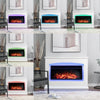34'' Fireplace Electric Fire Suite Surround 9 Color LED Flame Room Heater Remote