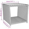 Camerina 3 Piece Garden Set Black Poly Rattan&Solid Wood Acacia,Patio G9Z6