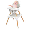 4 in 1 Baby High Chair Infant Child Feeding Seat Highchair Food Tray Safety Belt