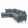 L-Shaped Corner Sofa, Sectional Couch with Built-in USB Port Chaise