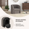Modern Accent Chair and Ottoman Set Bedroom Upholstered Club Chair w/Footrest