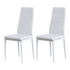 Small Space Dining Set 3Pcs Square Dining Table+ 2 Dining Chair Set White Wooden