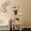 Small Sofa Side Table Coffee End Round 2 Tiers Shelf Unit Living Room Bedroom