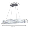 Crystal Chandelier Dimmable Oval LED Ceiling Light Pendant Lights w. Remote 70CM