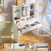 Dressing Table w/ LED Lights Mirror Drawers Adjustable Rack Vanity Makeup Desk i