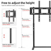 Extra Large Floor TV Stand Mount Bracket Entertainment Stand Adjustable Height