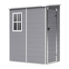 Large Outdoor Tools Storage House Durable Plastic Garden Cabin Shelter Pent Roof