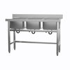 Commercial Kitchen Stainless Steel Catering Sink Wash Basin Sinks Table & Waste