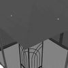 Gazebo with Double Roof and Mesh Walls Anthracite 2.94x2.94 m Steel B3I4