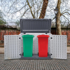 Garden Storage Shed Lockable Plastic Outdoor Weatherproof Tool Cabinet White