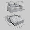 2 Seater Pull Out Sofa Bed with Pockets for Living Room Light Grey