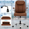 Adjustable Computer Desk Chair PU leather Executive Office Chair-Brown