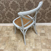 Grey Cross Back Dining Chair Comfortable & Stylish Oak Wooden Home Cafe Office