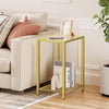 Side Table Bedside Table Tempered Glass Coffee Table 40 x 30 x 55 cm End Table