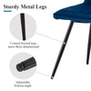 Dining Chairs 2 New Velvet / Faux Leather Seat Metal Legs Dining room Chair