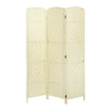 Hand Made Weave Wicker Folding Room Divider Privacy Screen Separator 3/4/6 Panel