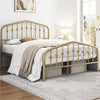 Metal Bed Frame with Arched Headboard and Footboard/Heavy Duty Slat Support