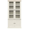 Glass Display Cabinet, Kitchen Cupboard with 2 Door, Storage Cabinet for S4K0