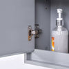 Wall Mounted Mirror Cabinet with Storage Shelf Bathroom Cupboard Grey
