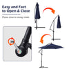 4 Size&5 Color Patio Parasol Sunshade Outdoor Canopy Tilt Crank Garden Umbrella