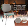 2Pcs Modern Fabric Dining Chair Padded Kitchen Armless Dining Chair Accent Chair