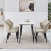 Set of 2 Faux Leather/Suede Dining Chairs Metal Legs Reception Restaurant Chair
