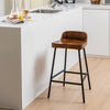 70CM Industrial Bar Stool High Chair Low-Back Counter Stool Chair w/Metal Legs