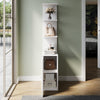 Corner Cabinet High Gloss Storage Shelves Bookcase White Floor Sideboards 160cm