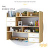 Desktop Bookshelf Storage Rack Home Office Bookcase Organizer Assembly Required