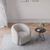 Modern Teddy Fabric Accent Armchair Cuddle Chair Swivel Plush Soft Lounge Chair