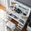 Vanity Desk Set with LED Light Mirror Makeup Vanity Table w/ 7 Drawers Stool