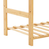 Bamboo Clothes Rail Rack Garment Hanging Stand Open Wardrobe Shelf, 120X30X147CM