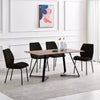 Set of 2 Velvet Dining Chairs Upholstered Armless Side Chairs Thick Cushion Seat