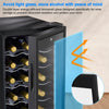 18 Bottle Wine Fridge Cooler , 5-18 C Touch Control, LED, Only 42dB,Black