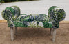 Palm Leaf Window Seat Bed End Sofa Chair Chaise Lounge Bench Pouffe Bedroom